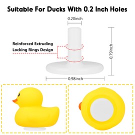 12 Packs Rubber Duck Mount Jeep Duck Holder Plastic Duck Plug Holder for Jeep Dash Rubber Duck Holder for Display Jeep Ducking Presents-6 Black+6 White(Excluding Rubber Duck)