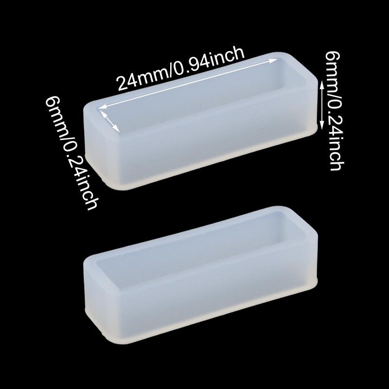 Honbay 4PCS 24mm Rubber Replacement Watch Band Loops Silicone Watch