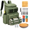 Hap Tim Large Picnic Basket Backpack for 4 with Insulated