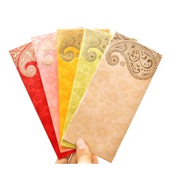 Elegant Money Gifting Envelopes Pack of 50 Cash Holder Designer Lifafa for Weddings, Invitations, Gift of Prosperity Multi Color (50)
