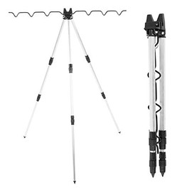 Deror Multifunctional Fishing Rods Tripod Stand Rest for Sea Beach Shore Pier Tackle Telescopic Outdoor Sea Fishing Support Stand Universal Telescopic