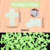 WANDIC 200 Pieces Acrylic Cross Beads,Glow Cross Beads Luminous Crucifix