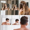 HIEEY 3 Way Mirror for Hair Cutting with LED,360 Trifold