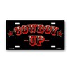 Cowboy Up License Plate