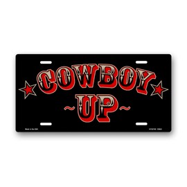 Cowboy Up License Plate