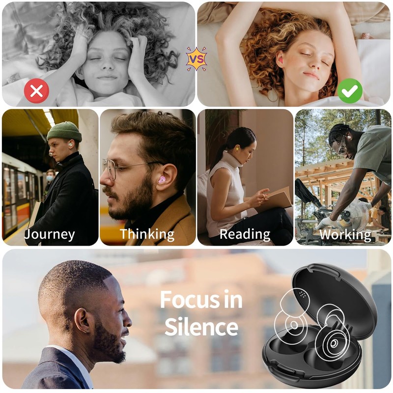 Avoxins Ear Plugs for Sleeping Earplugs for Concerts Noise Cancelling