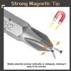 HARFINGTON 5pcs Phillips Screwdriver Bits 1/4" Hex Shank PH2 Magnetic