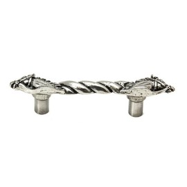 Carpe Diem Hardware 2158-9 Classic Western Horse N' Rope 3-Inch O.C. Pull, Chalice