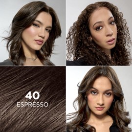 L'Oreal Paris Feria Multi-Faceted Shimmering Permanent Hair Color, 40 Espresso, Pack of 1, Hair Dye