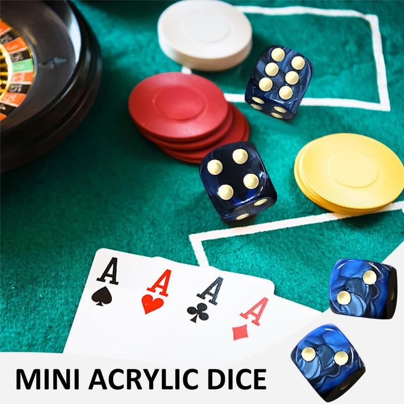 Bulk Set of 10 Acrylic Polyhedral Dice - 12mm Size,