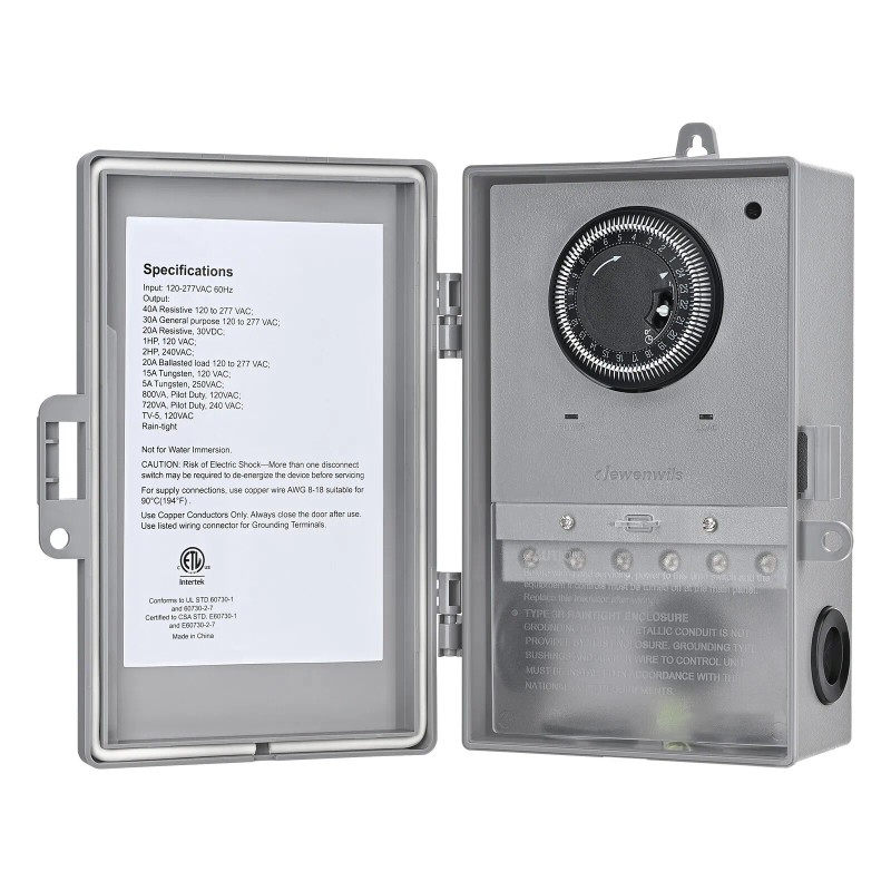 DEWENWILS Pool Pump Timer Outdoor Timer Box, Heavy Duty 24Hr