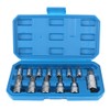 13-Piece Star Bit Socket Set, T8–T70, with 1/4-Inch, 3/8-Inch and