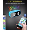 AFK Digital Alarm Clock with Bluetooth Speaker,Desk Clock for Bedrooms,Small