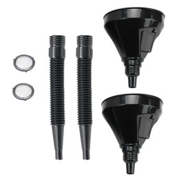 Konuooer Fuel Funnel Filter Funnel Diesel Fuel Refueling Funnel Hose Hose Strainer Car Motorcycle Household 130mm (Black)