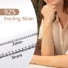 Sterling Silver Chain Bracelet for Women Thin Cuban Link Wrist