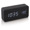 Iris Ohyama ICW-01W-B Alarm Clock, Digital, Temperature and Date Display,
