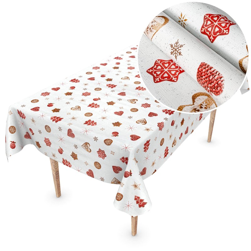 Tablecloth Washable Christmas Oilcloth Tablecloth 100 x 140 cm Cut
