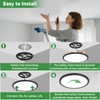 zemty 4Pack LED Flush Mount Ceiling Light, 12Inch 24W Dimmable