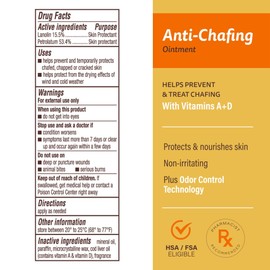 A+D Anti-Chafing Ointment – Helps protect & treat skin irritation from friction or chafing, with odor control technology, pharmacist recommended and non-irritating – 1.5 oz