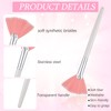 60 Pcs Fan Facial Brushes Soft Fan Facial Applicator Brushes
