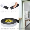 MILEQEE Single-Sided Adhesive Foam Tape EVA Black, Multipurpose Sponge Sealing