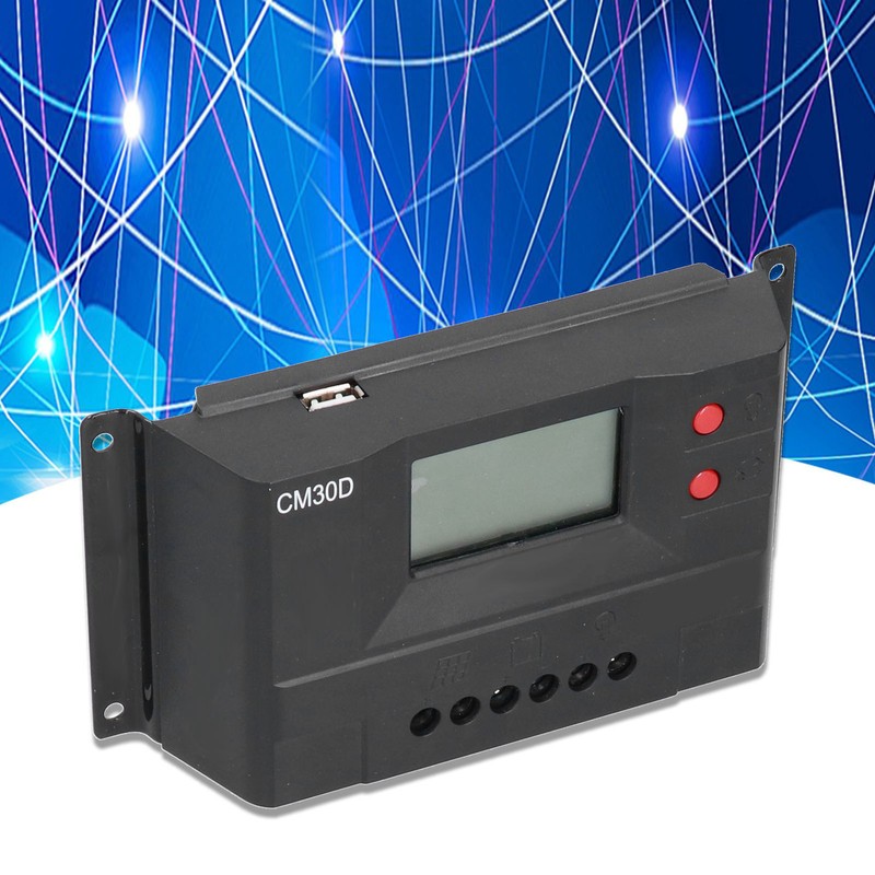 Solar Charge Controller 12V 24V PWM Auto Paremeter Adjustable LCD