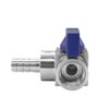 BesNPT Stainless Steel 90 Degrees Elbow Ball Valve 3/8" Barb
