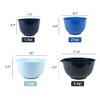 BoxedHome Nesting Plastic Mixing Bowl Set With Pour Spout, Microwave