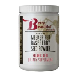 Berry Beautiful Meeker Red Raspberry Seed Powder - Natural Source of Ellagic Acid and Fiber - Locally Milled from US-Grown Raspberry Seeds - 1 lb / 454 g
