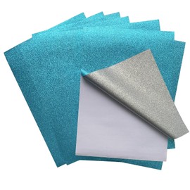 10 Pcs DIY Gift Glitter Sheets / Stickers A4 Size Same Color Turquoise