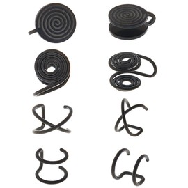 Hobbspring Print Earrings for Keloids Pierced Earrings Cuff Earrings Spiral Compression Earrings Adjustable Clip Earrings for Women and Men, Stainless Steel