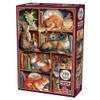 Cobblehill 50710 2000 pc Feline Bookcase Puzzle, Various