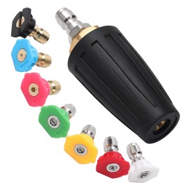 Pressure Washer Turbo Nozzle Tips, 4000 PSI 4.0GPM Quick Connector Turbo Nozzle with 7 Pieces Spray Nozzle Tips Kit Multiple Degrees