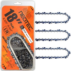 18 Inch Chainsaw Chain L74,.063" Gauge,.325" Pitch, 74 Drive Links Fits for Stihl MS271 and More 26rm374 (3 Chains）