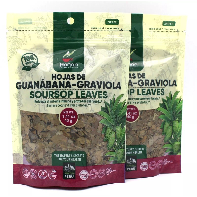 Hanan HOJA DE GUANABANA HERBS (SOURSOAP LEAVES) 2 Bags