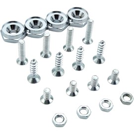 Yaagoo Number Plate Screw Car Licence Registration Plate Decoration 4pcs Decoration Screws, Grey Jack Style