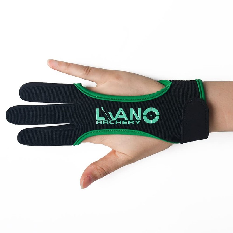 LWANO Archery Gloves Leather Practice Hunting Three Finger Protector for