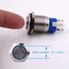 Momentary Push Button Switch, URTONE UR198, 1NO1NC Stainless Steel Shell