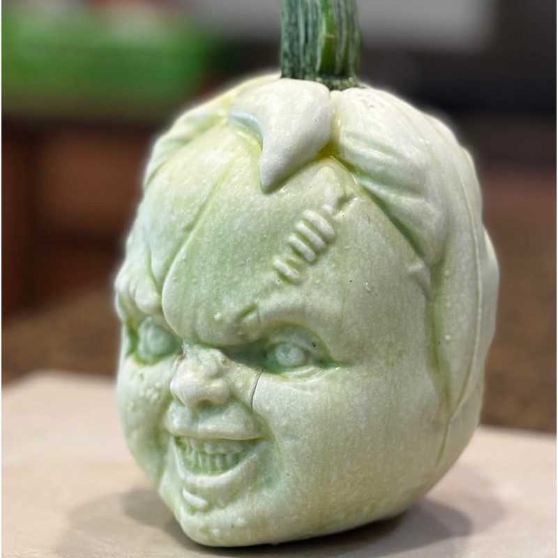 Horror Doll Pumpkin Mold for Growing Creepy Doll Shaped Pumpkin