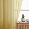 Simplebrand Yellow Short Sheer Kitchen Cafe Curtains 36 x 42