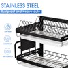 Virgorack 3 Tier Large Wall Mounted Dish Drainer, Stainless Steel