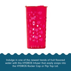 Hydros Infuser - Water Infuser Insert - Fruit Infuser for Hydros Bottles, Pitchers & Slim Pitcher - Easy to Add & Remove - BPA Free - Dark Red