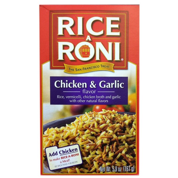 Rice-A-Roni CHICKEN & GARLIC Flavor 5.9oz (5 pack)