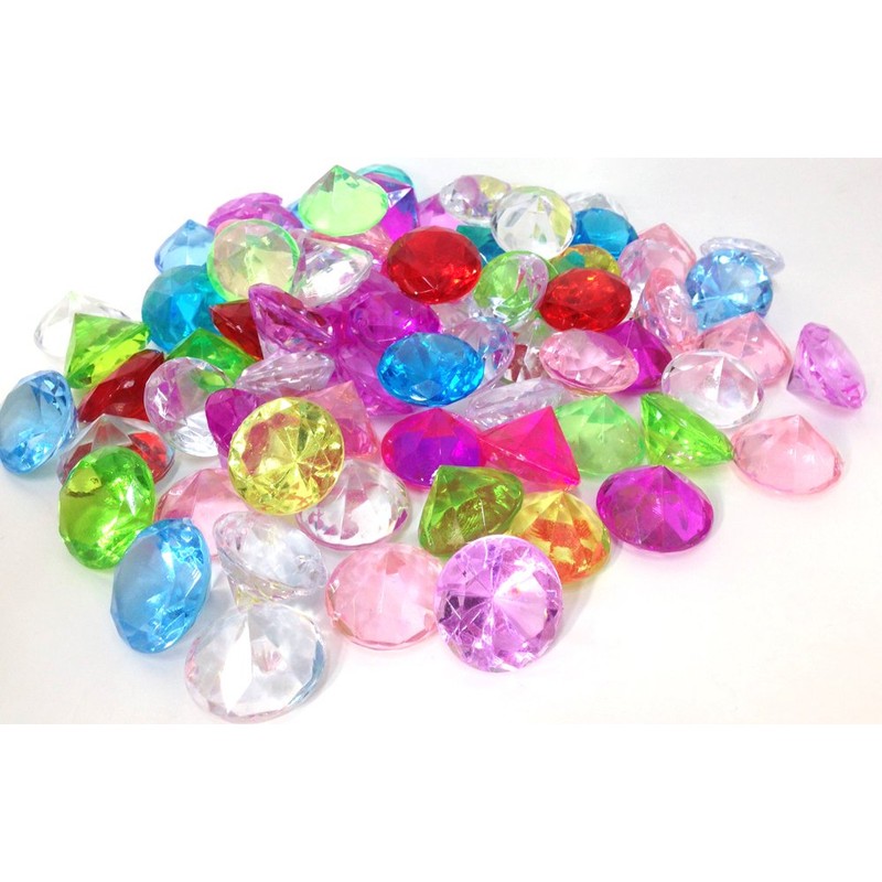 縁日玩具 カラー宝石 ダイヤカット (約500g) 【宝石つかみ】