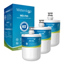 Waterdrop 5231JA2002A Refrigerator Water Filter, Replacement for LG® LT500P®, GEN11042FR-08, ADQ72910911, ADQ72910901, Kenmore 9890, 46-9890, LFX25974ST, LMX25964ST, 3 Pack