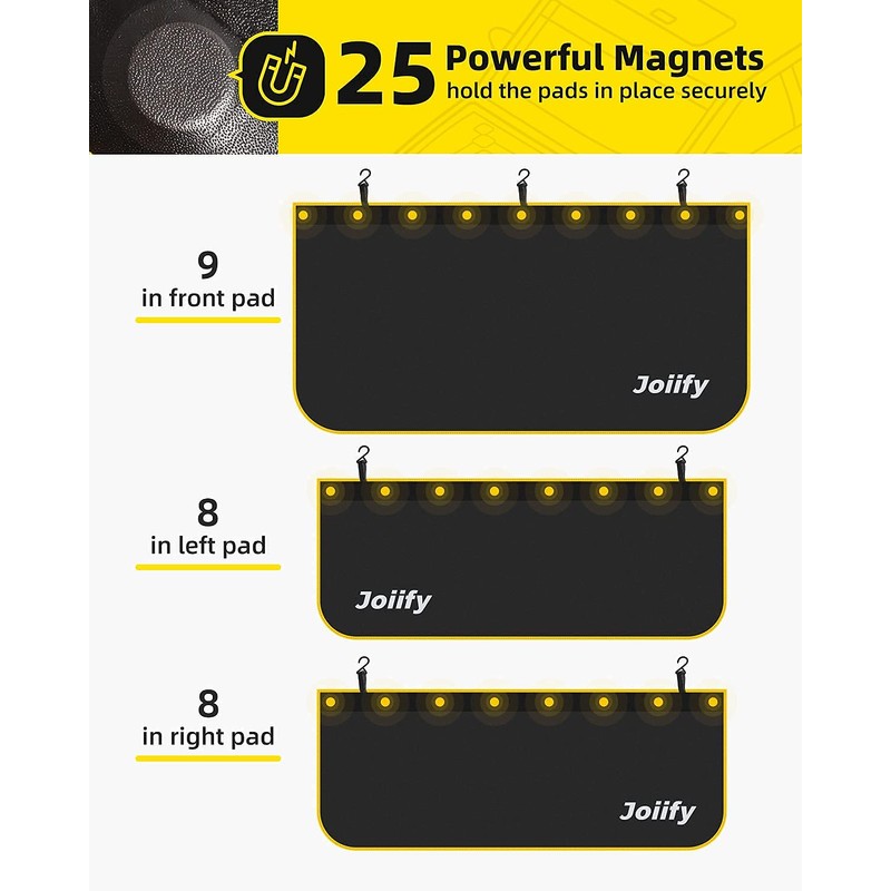 Joiify 3 Pcs Fender Covers for Mechanics, 25 Strong Magnets,