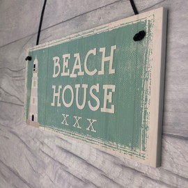 RED OCEAN Beach House Shabby Chic Bathroom Sign Vintage Nautical Plaque Beach Home Seaside GIFT Accessories