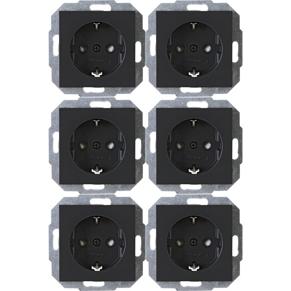 Kopp Athenis 943015055 Earthing Contact Sockets Economy Pack of 6