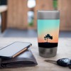 Minimalist Tree Silhouette Against Gradient Sky Design Stainless Steel Insulated