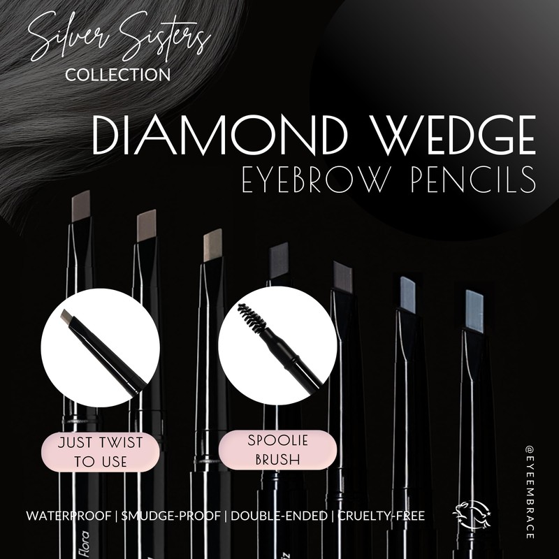 Eye Embrace Grace: Medium Gray Eyebrow Pencil – Waterproof, Double-Ended